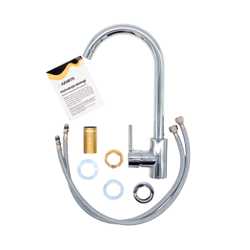 Bateria Umywalkowa Wysoka Chromowana Azortti AZT115(S) zestaw